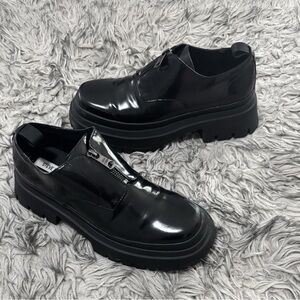 Steve Madden Black Box Zip Chunky Loafers